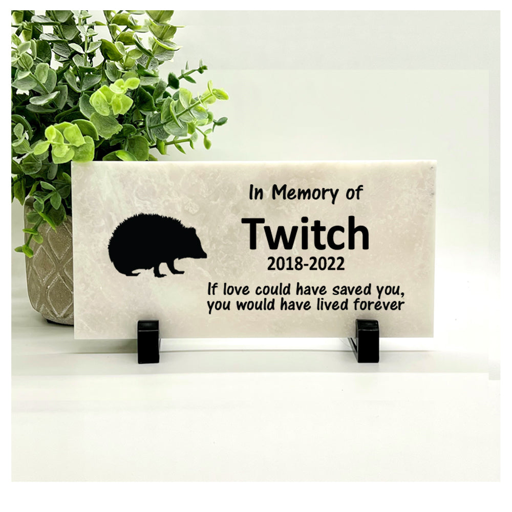 Hedgehog Memorial Stone - Loss of Hedgehog Sympathy Gift