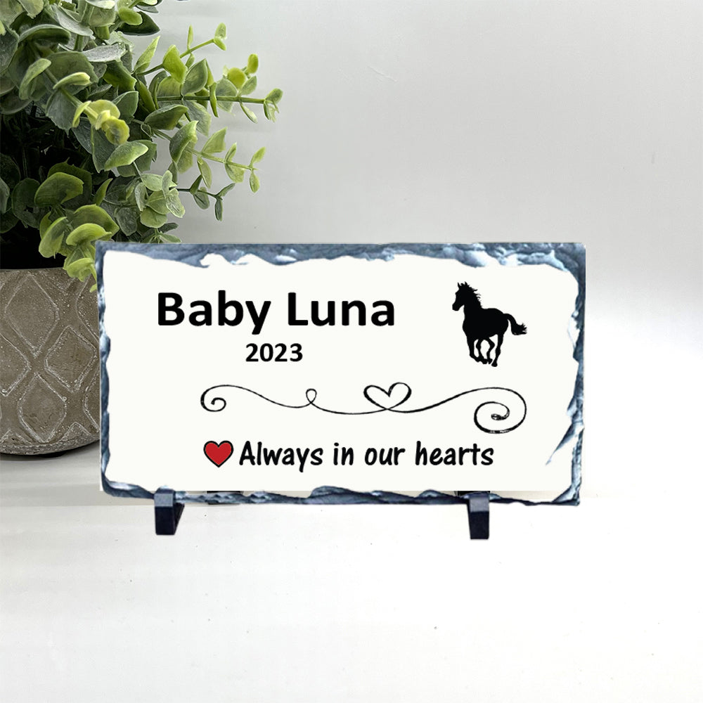 Horse Memorial Stone - Personalized Pet Keepsake - Horse Sympathy Gift - Sympathy Stone