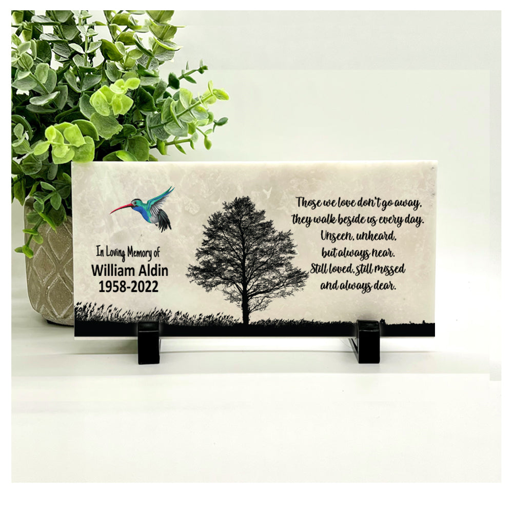 Personalized Memorial Stone -Sympathy Gift Bereavement Gift Funeral Gift - Hummingbird Memorial - Condolence Gift - Custom Memorial Gift