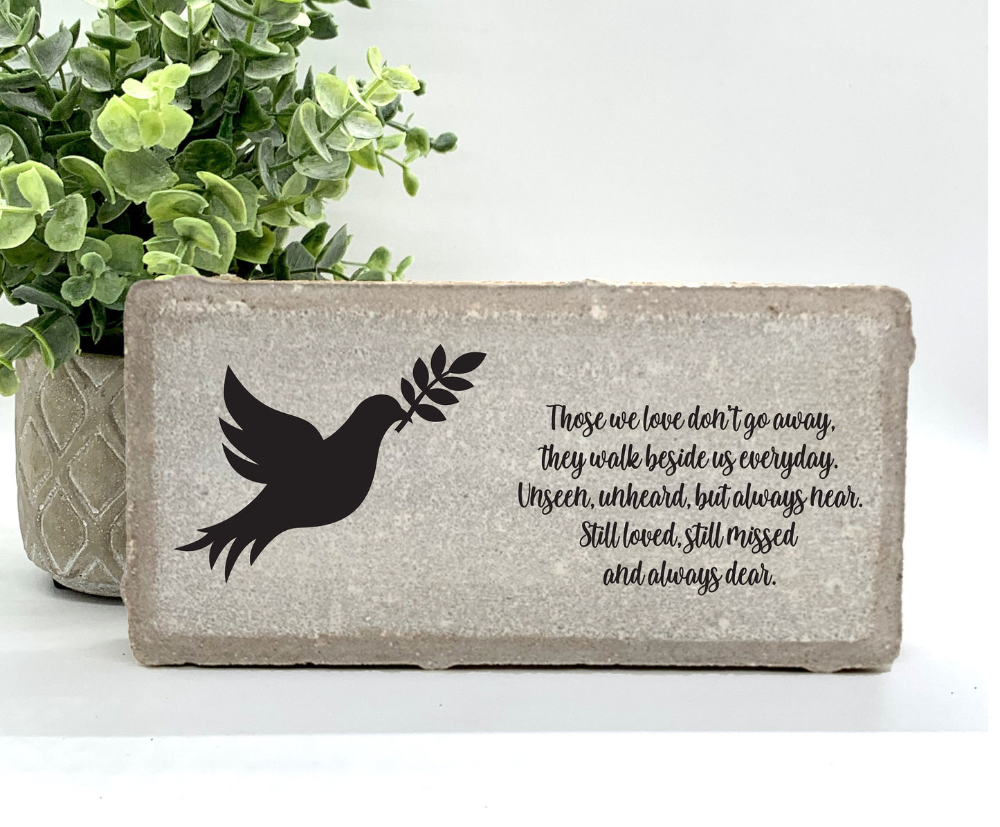 Memorial Stone - Sympathy Gift Bereavement Gift Funeral Gift - Dove Memorial - Condolence Gift - Custom Memorial Gift - Personalized