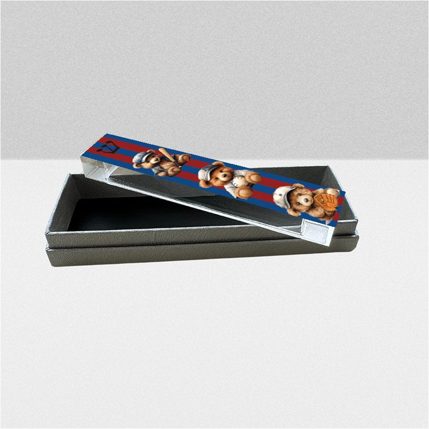 Personalized Baseball Bears Mezuzah - Boys Room - Acrylic Mezuzah - Modern Mezuzah - Baby Boy Mezuzah - New Baby Mezuzah