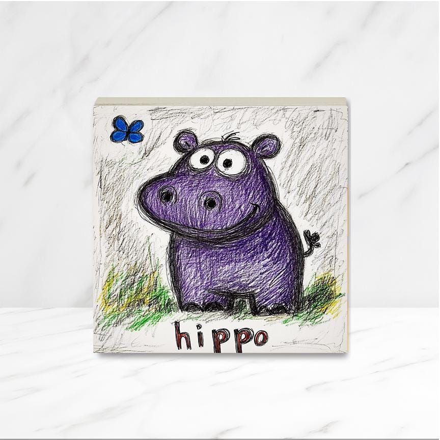 Your Child's artwork printed on wood canvas panel, kids' artwork, Custom Wood Print, Your art on wood, Gift from grandchildren