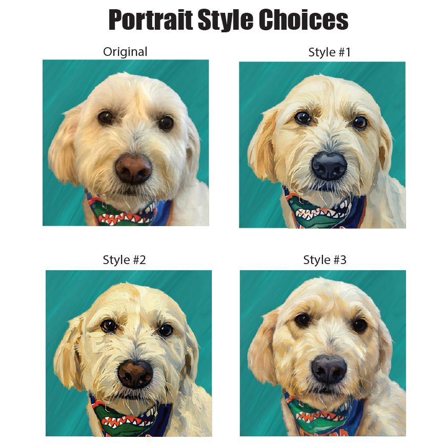 Custom Pet Portrait Closeup from Photo - Painting Style & Background Choice - Personalized Pet Canvas - Memorial Gift - Dog, Cat Lovers Gift