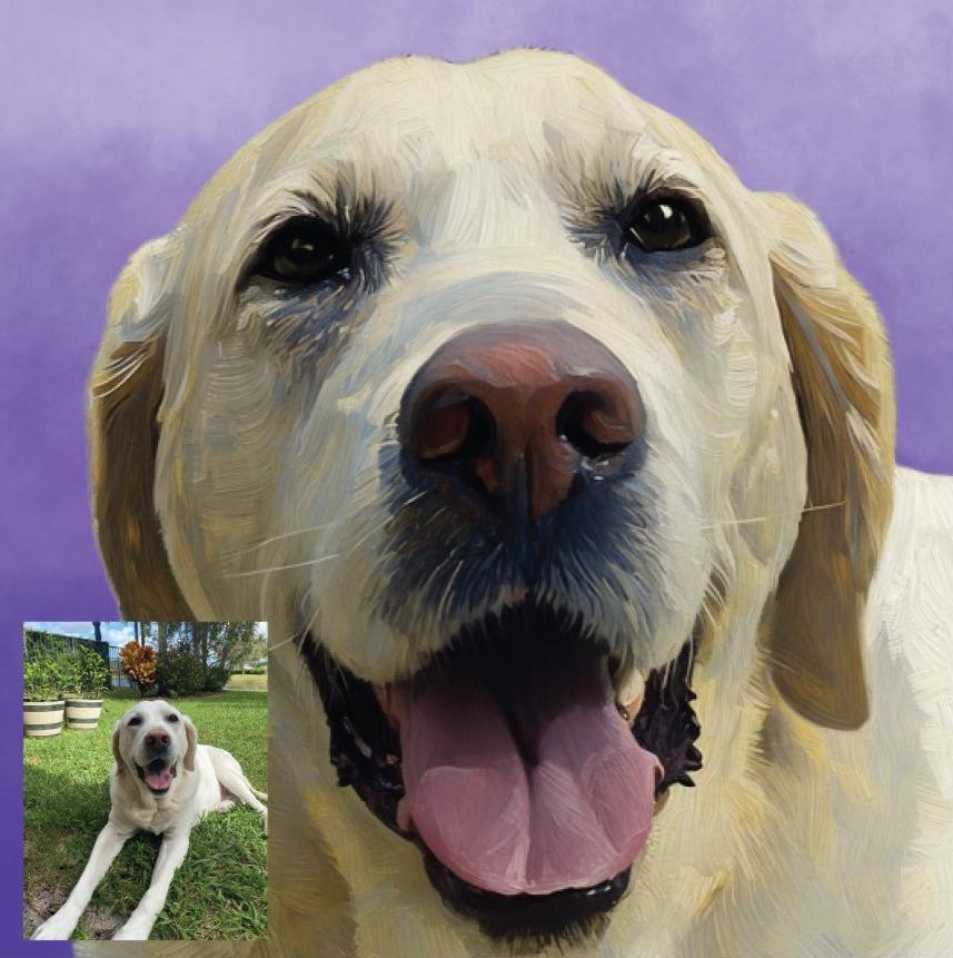 Custom Pet Portrait Closeup from Photo - Painting Style & Background Choice - Personalized Pet Canvas - Memorial Gift - Dog, Cat Lovers Gift