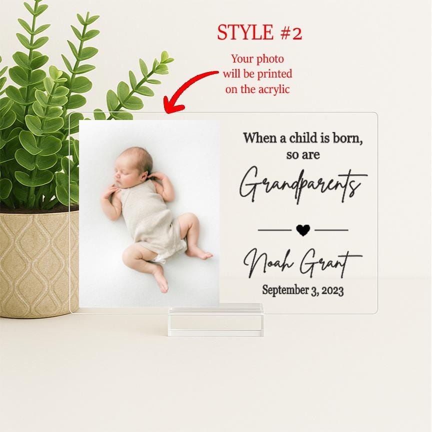 New Grandparent Gift Grandparent Picture Frame Grandparents Gifts Personalized Grandparents When a child is born so are grandparents