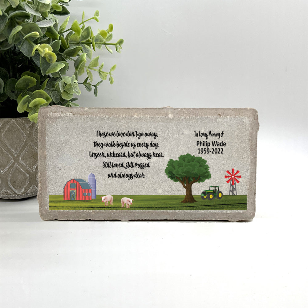 Memorial Stone - Sympathy Gift Bereavement Gift Funeral Gift - Farm Memorial - Condolence Gift - Custom Memorial Gift - Farm Memorial
