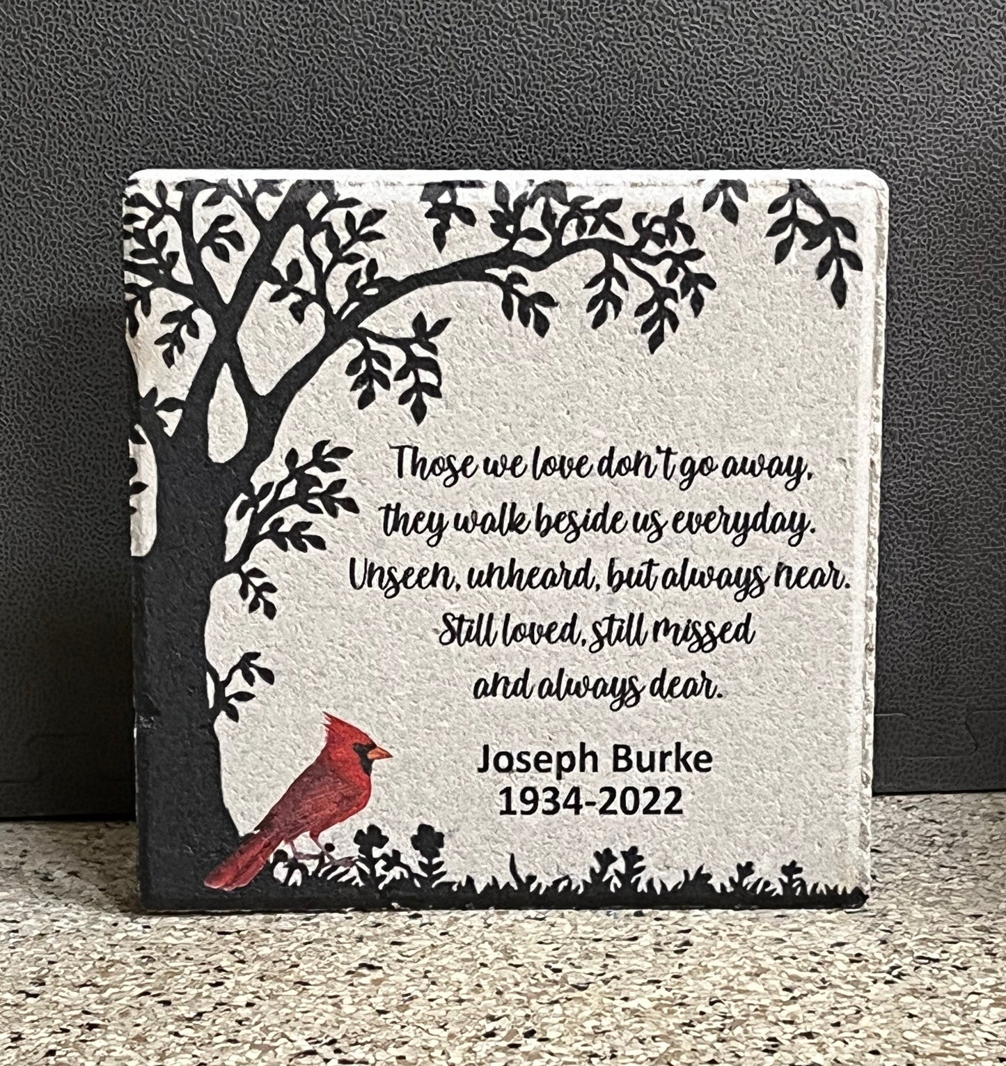 Memorial Stone 12" X12" - Custom Memorial Gift