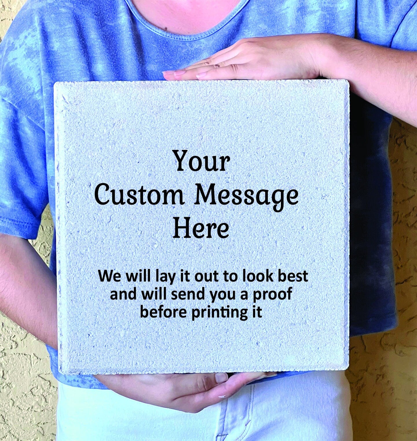 Custom Stone. 12" x12" Stone with your own message, saying or quote printed on it. Personalized Memorial Gift - Memorial Stone