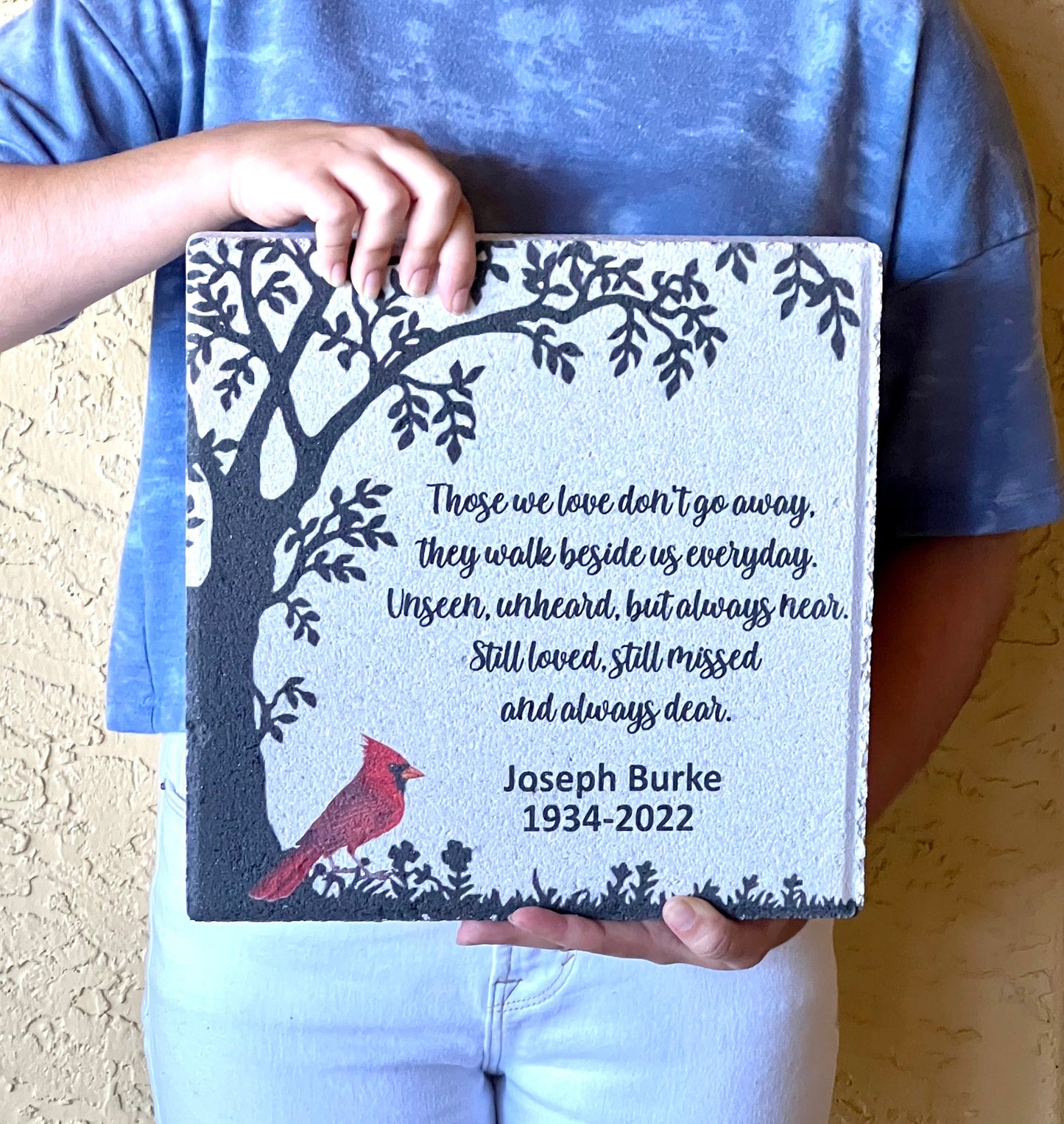 Memorial Stone 12" X12" - Custom Memorial Gift