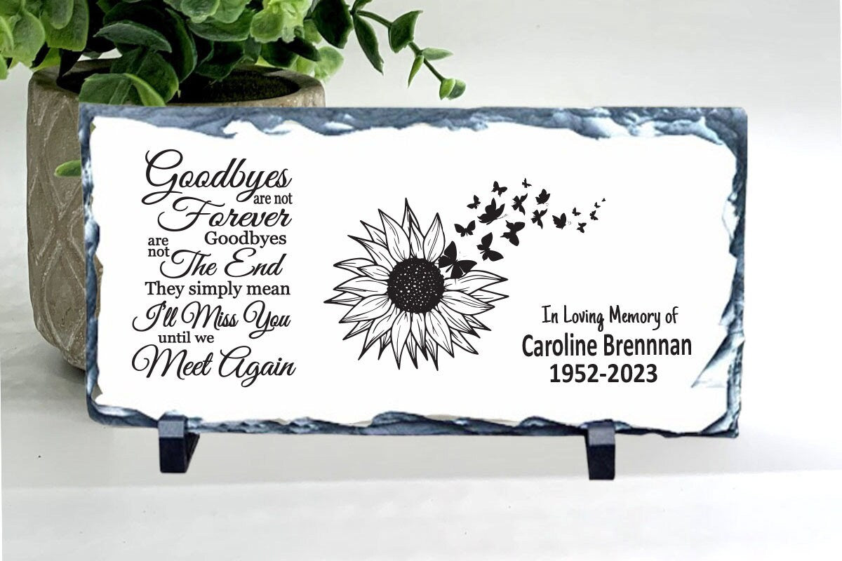 Memorial Stone - Sympathy Gift Bereavement Gift Funeral Gift - Sunflower Memorial - Memorial Gift - Condolence Gift - Custom Memorial