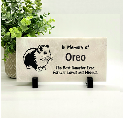 Hamster / Gerbil Memorial Stone - Personalized Hamster Memorial Gift