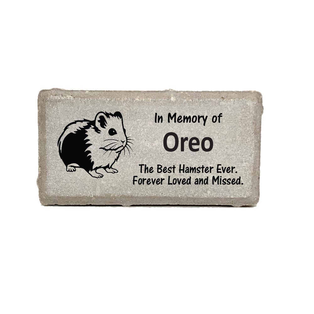 Hamster / Gerbil Memorial Stone - Personalized Hamster Memorial Gift