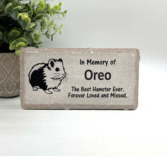 Hamster / Gerbil Memorial Stone - Personalized Hamster Memorial Gift