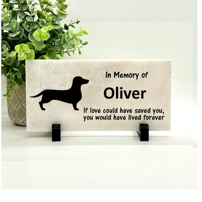 Dachshund Memorial - Dog Memorial Stone - Dog Sympathy Gift