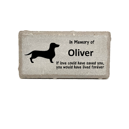 Dachshund Memorial - Dog Memorial Stone - Dog Sympathy Gift