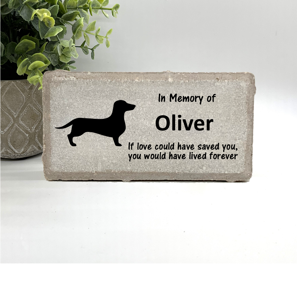 Dachshund Memorial - Dog Memorial Stone - Dog Sympathy Gift