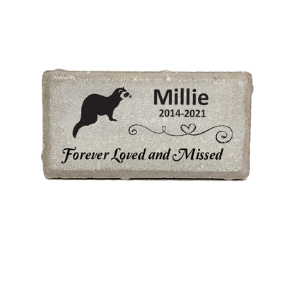 Ferret Memorial Stone - Forever Loved and Missed