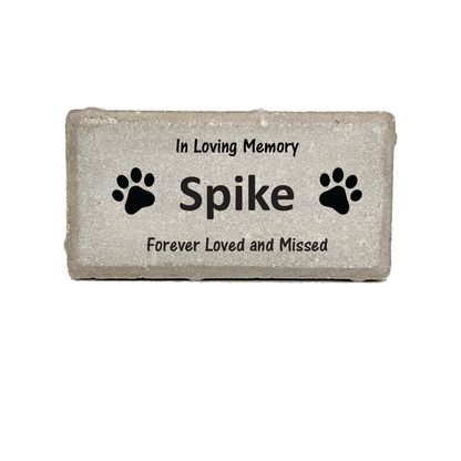 Pet Memorial Stone - Forever Loved and Missed - Dog Cat Memorial