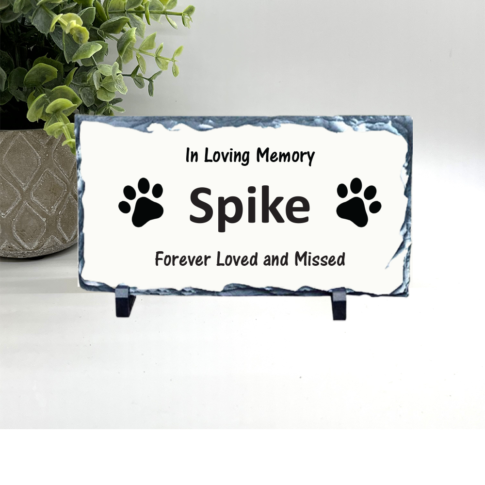 Pet Memorial Stone - Forever Loved and Missed - Dog Cat Memorial