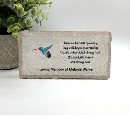 Memorial Stone Hummingbird - Custom Memorial Gift