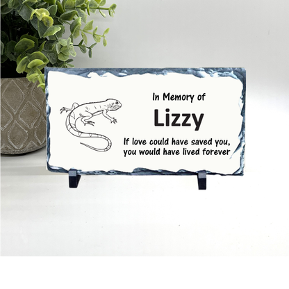 Lizard - Iguana Memorial Stone- Personalized Pet Keepsake