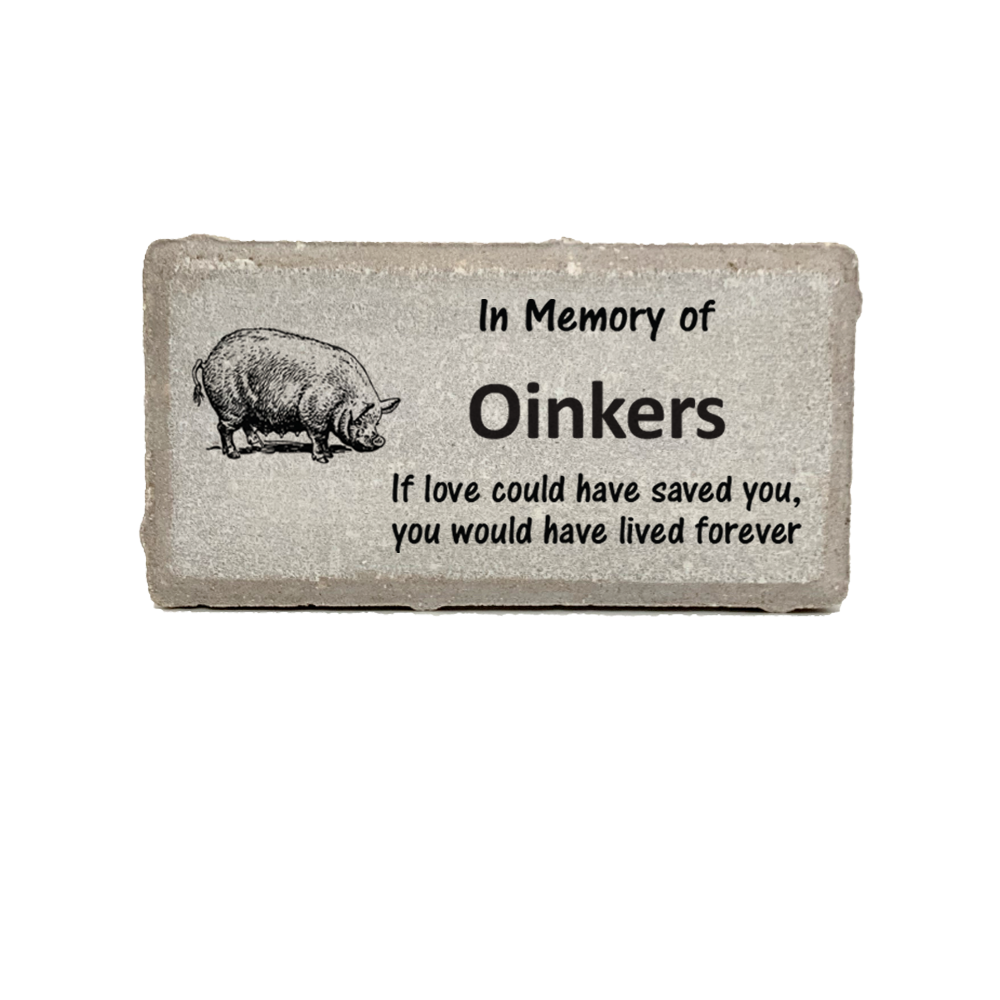 Pig Memorial Stone - Personalized Pig Keepsake - Pig Sympathy Gift - Loss of Pig