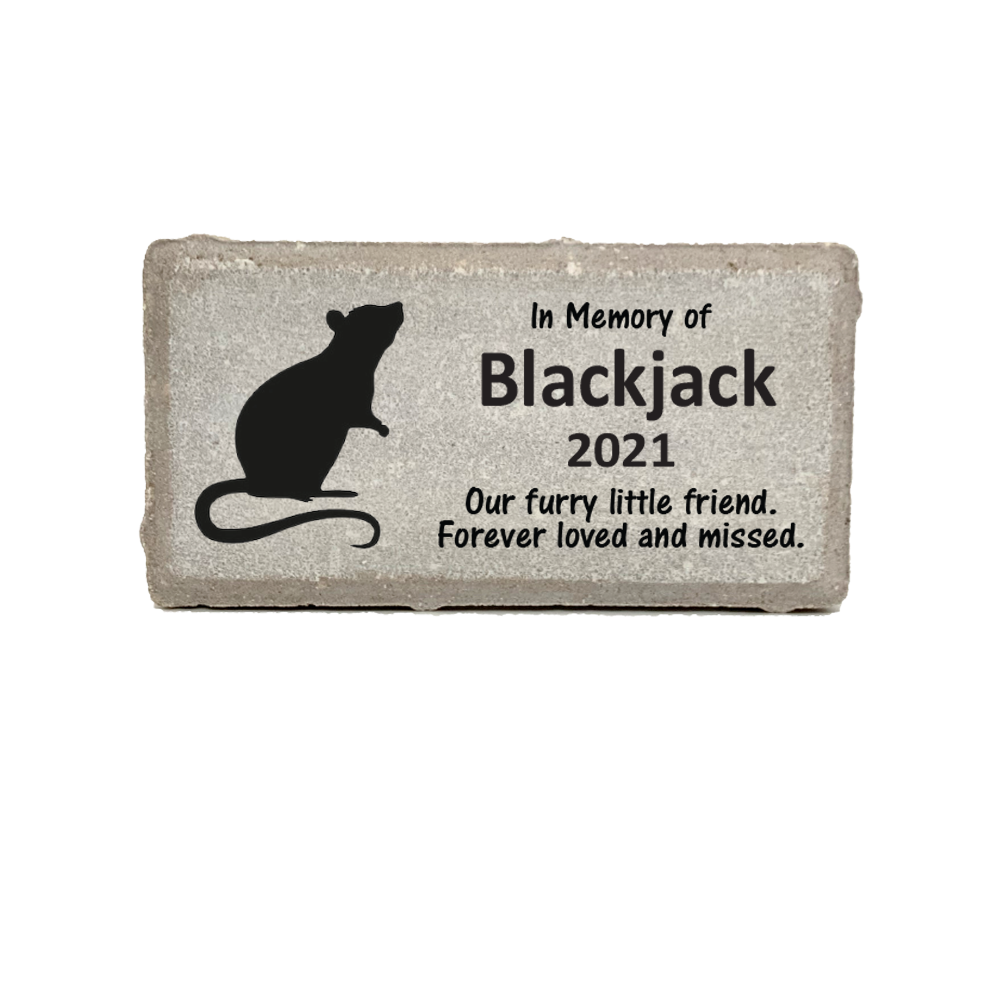 Rat / Mouse Memorial Stone- Personalized Pet Keepsake - Pet Memorial Stone