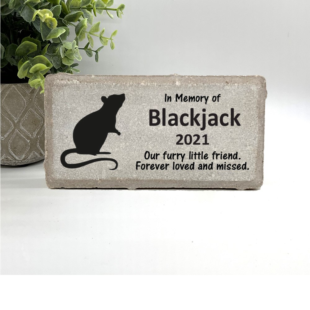 Rat / Mouse Memorial Stone- Personalized Pet Keepsake - Pet Memorial Stone