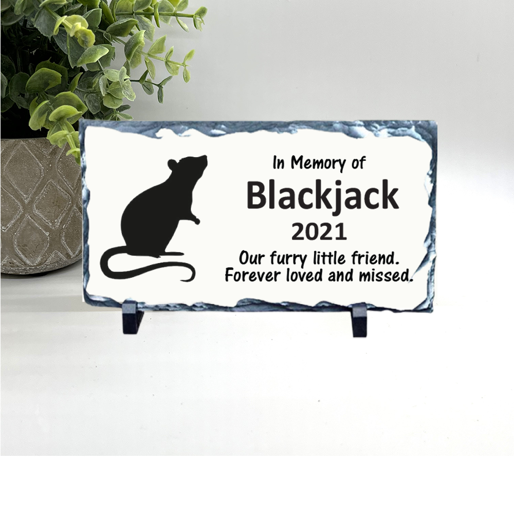 Rat / Mouse Memorial Stone- Personalized Pet Keepsake - Pet Memorial Stone