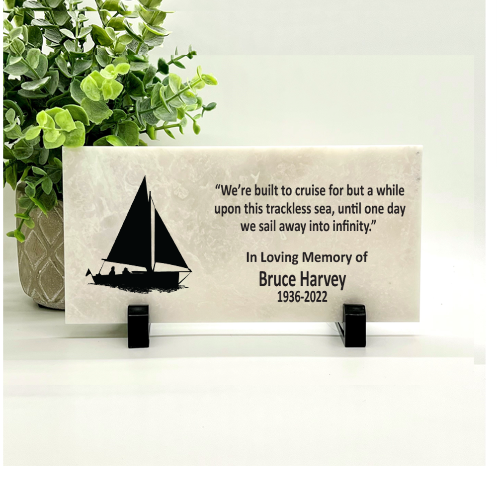 Sailor Memorial Stone - Sailboat Memorial Gift