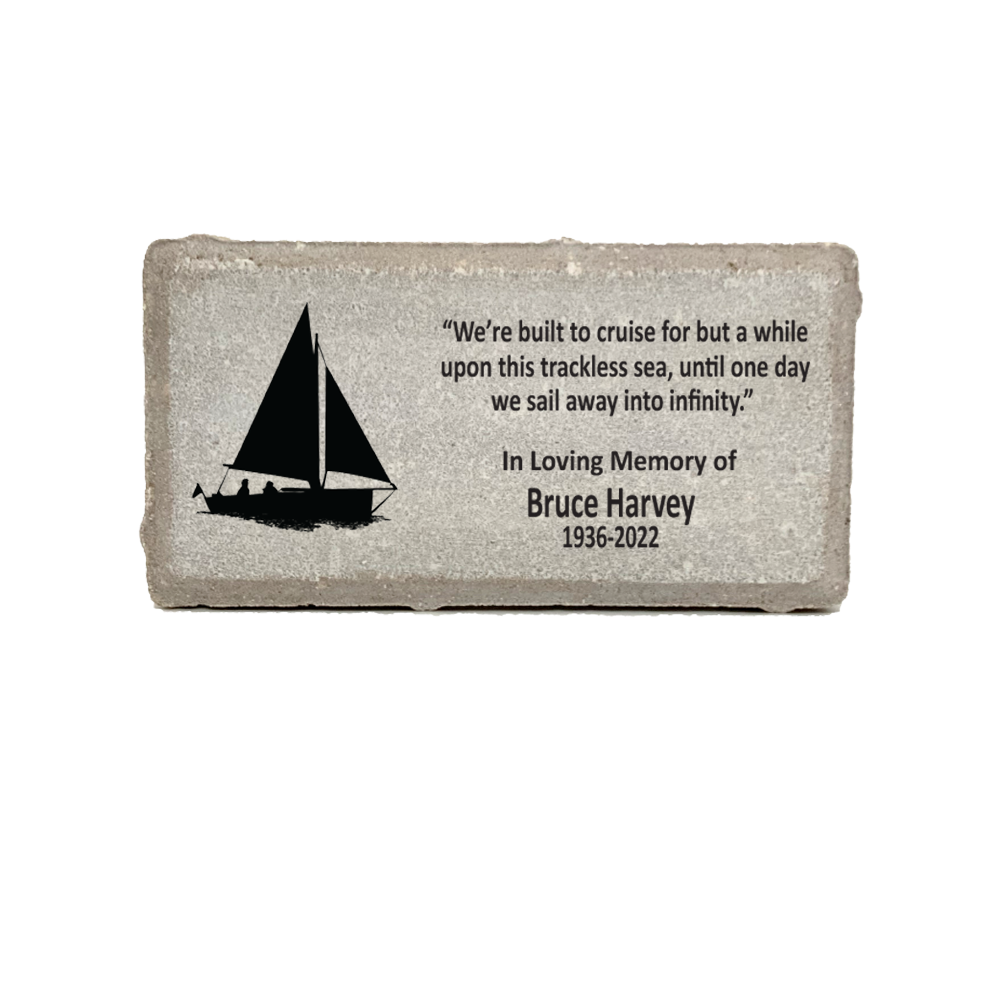 Sailor Memorial Stone - Sailboat Memorial Gift