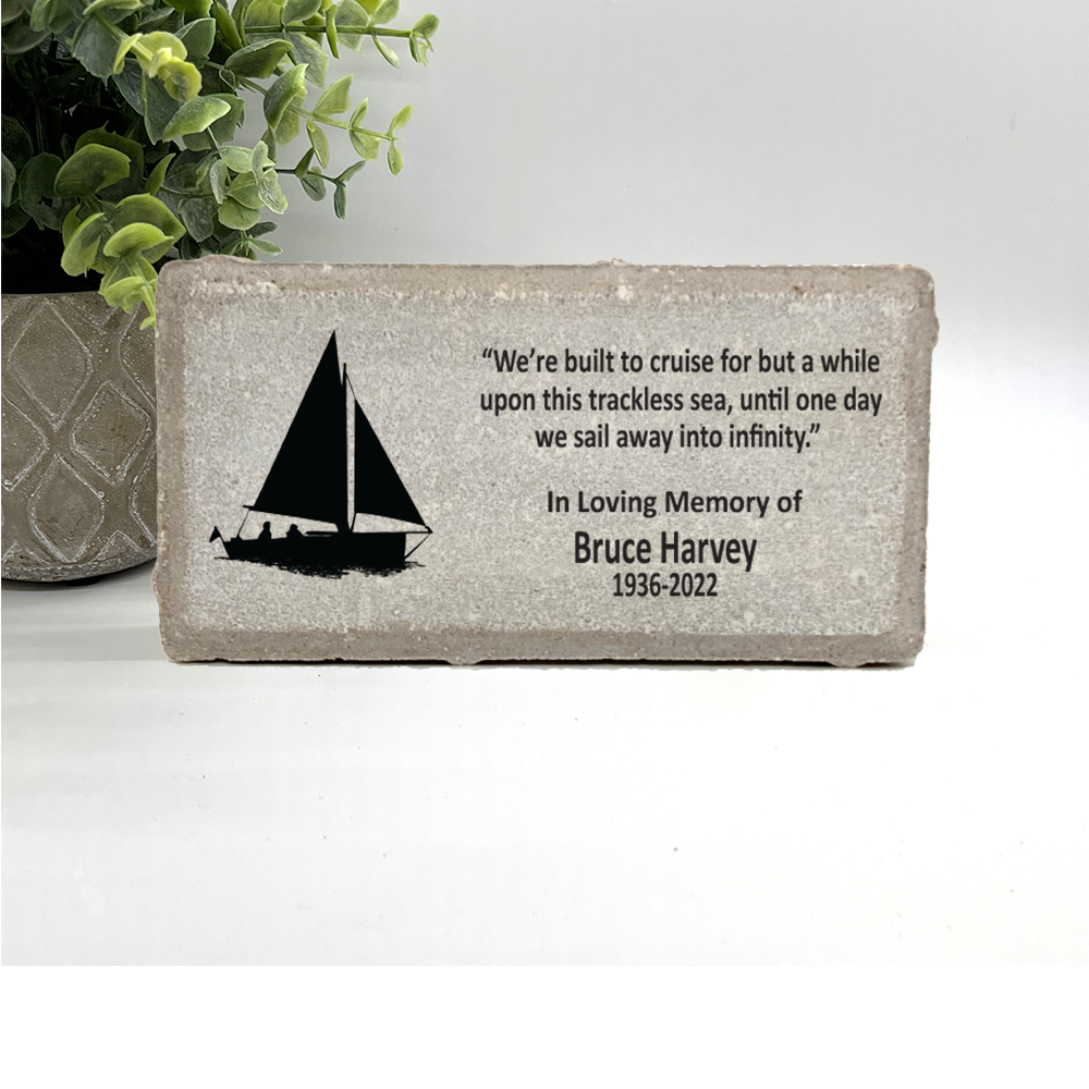 Sailor Memorial Stone - Sailboat Memorial Gift