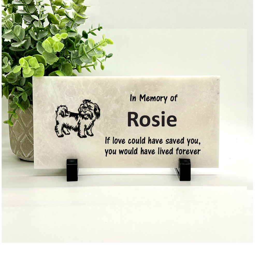 Shih Tzu  Memorial Stone - Personalized Dog Loss Gift