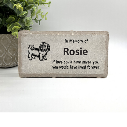 Shih Tzu  Memorial Stone - Personalized Dog Loss Gift