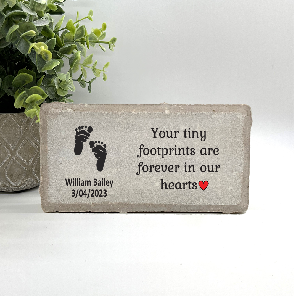 Baby Memorial Stone- Your tiny footprints are forever in our hearts