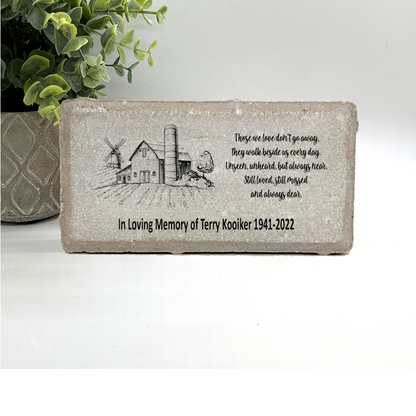 Farmer Memorial Stone - Personalized Farm Memorial Gift