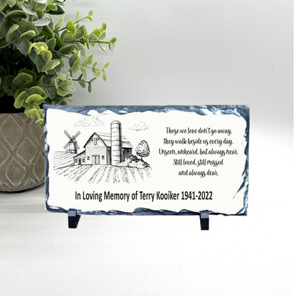 Farmer Memorial Stone - Personalized Farm Memorial Gift