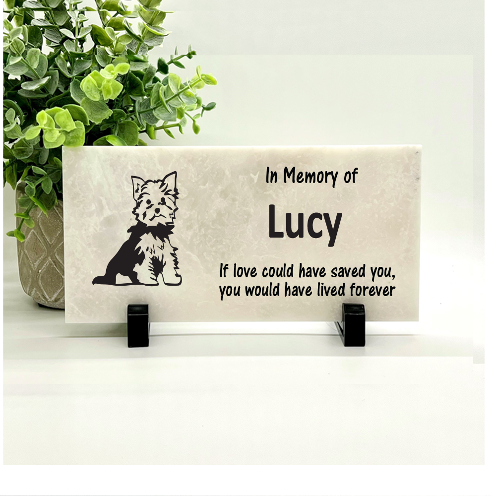 Yorkie Memorial Stone - Personalized Pet Memorial