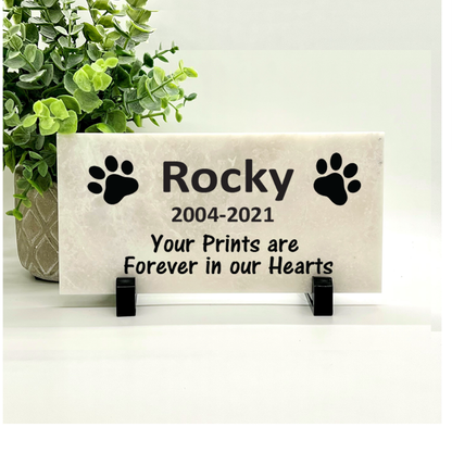 Pet Memorial Stone - Your prints are forever in our hearts