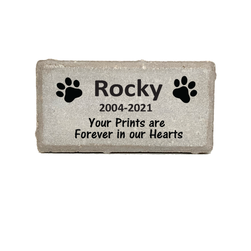 Pet Memorial Stone - Your prints are forever in our hearts