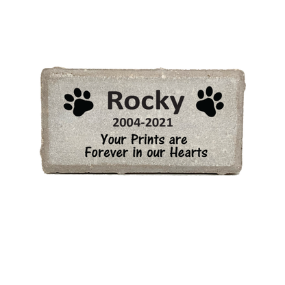 Pet Memorial Stone - Your prints are forever in our hearts