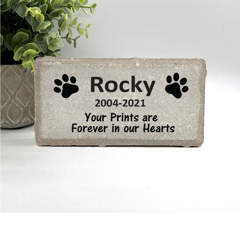 Pet Memorial Stone - Your prints are forever in our hearts