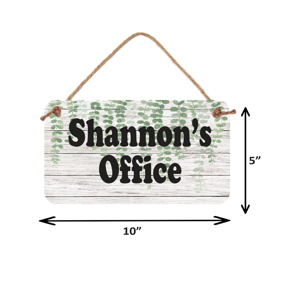 Personalized Name Sign - 5" x 10" Door Sign- Office Sign