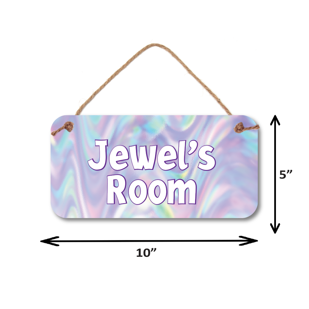 Personalized Holograph Look Name Sign - 5" x 10" Sign