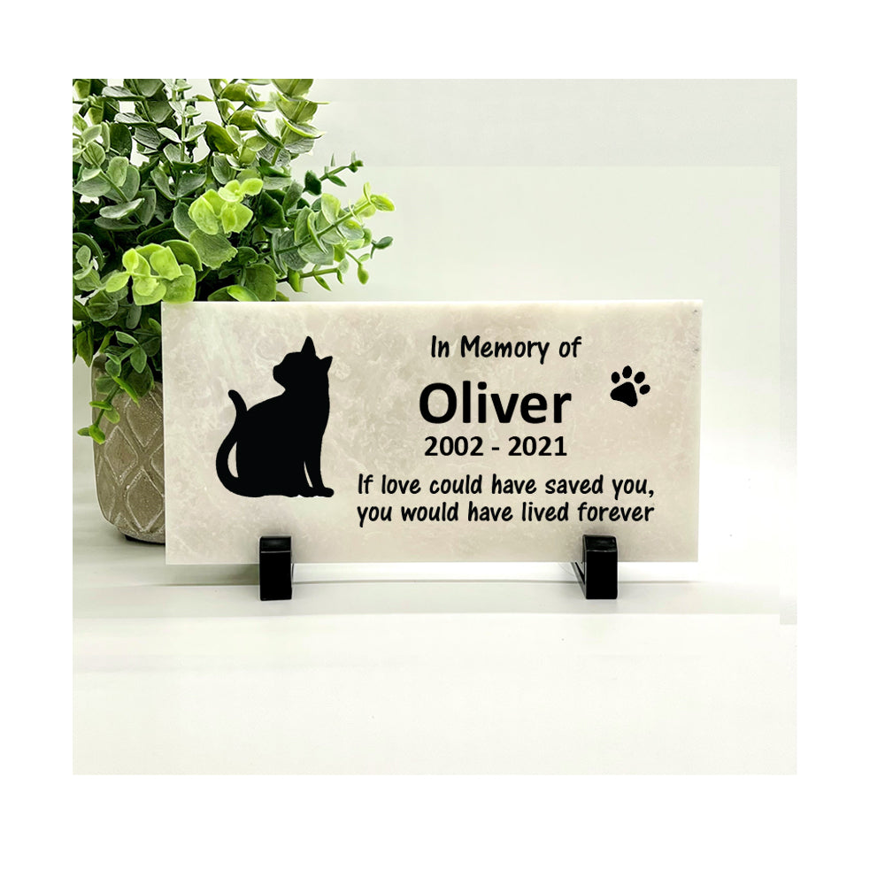 Cat Memorial Stone - If love could have saved you, you would have lived forever