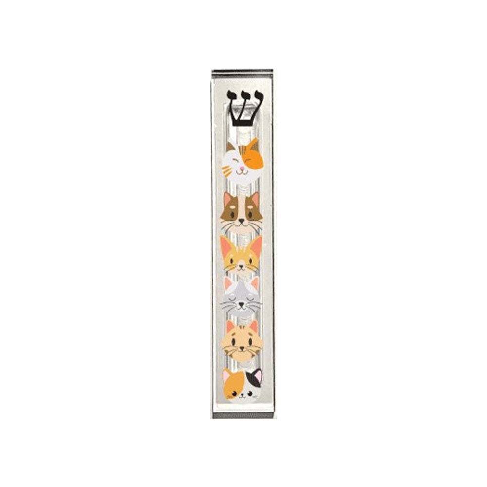 Cat Mezuzah - Acrylic Lucite Mezuzah