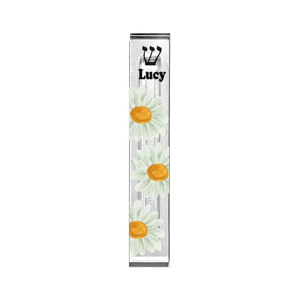 Daisy Flower Mezuzah - with or without name