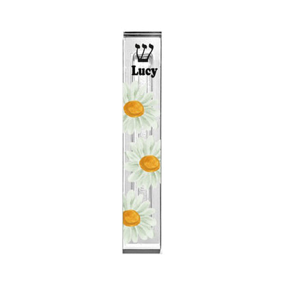 Daisy Flower Mezuzah - with or without name