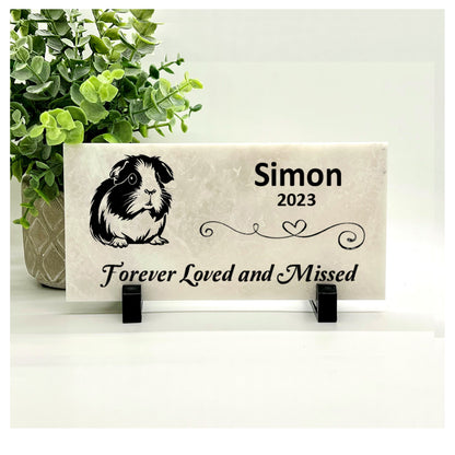 Guinea Pig Memorial Stone - Personalized Pet memorial stone  Pet Keepsake - Sympathy gift- Pet Memorial Gift