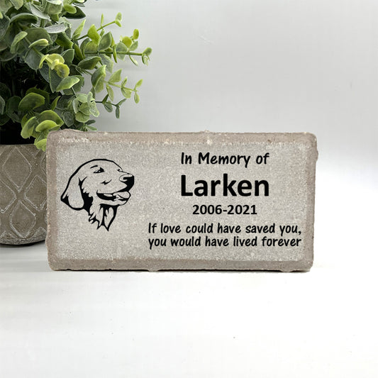 Golden Retriever Memorial Stone - Personalized Dog Memorial - Pet Memorial Gift - Pet Loss Gift - Pet Memorial Stone - Dog Memorial Stone